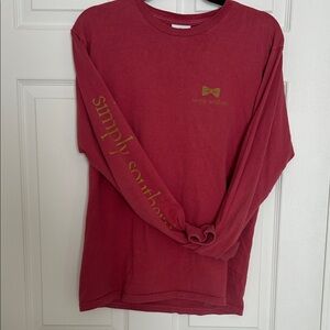 Simply Southern Kids Maroon Long Sleeve Tee